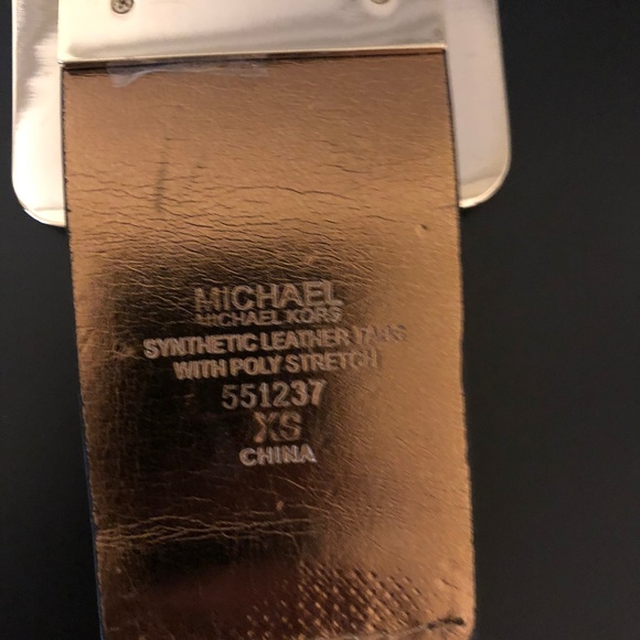MICHAEL Michael Kors Logo Stretch Belt in Brown XS - Picture 4 of 4